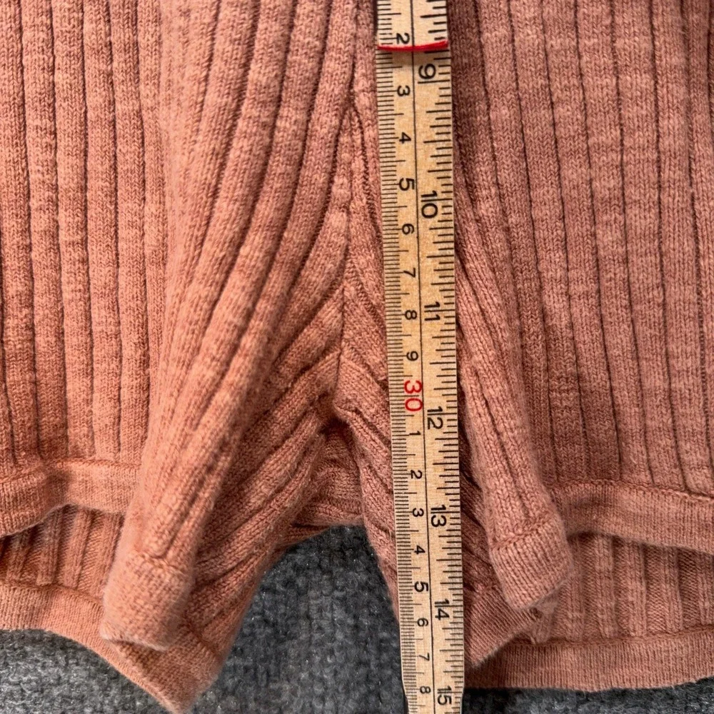 Free People FP Beach Knit Shorts Womens Medium Coral Ribbed High Waist Casual